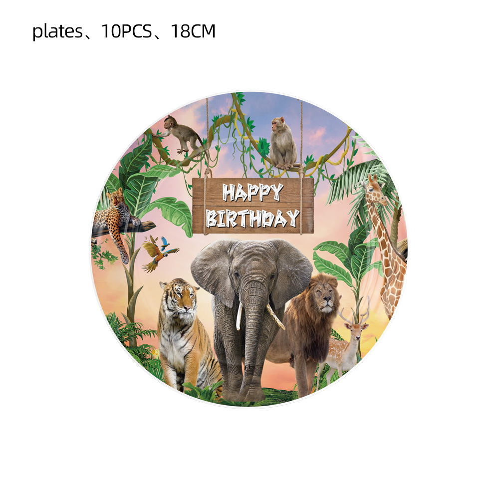 Jungle Disposable Paper Plate  - Baby Nursery Jungle Theme ulasan dan harga