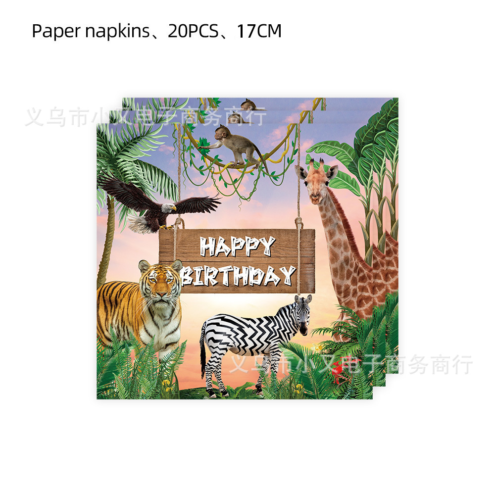 Jungle Disposable Paper Plate  - Baby Nursery Jungle Theme ulasan dan harga