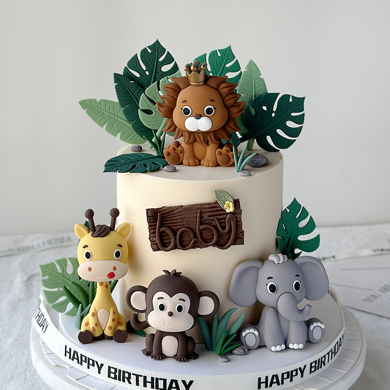 Safari Animal Cake Toppers Set - Baby Nursery Jungle Theme ulasan dan harga