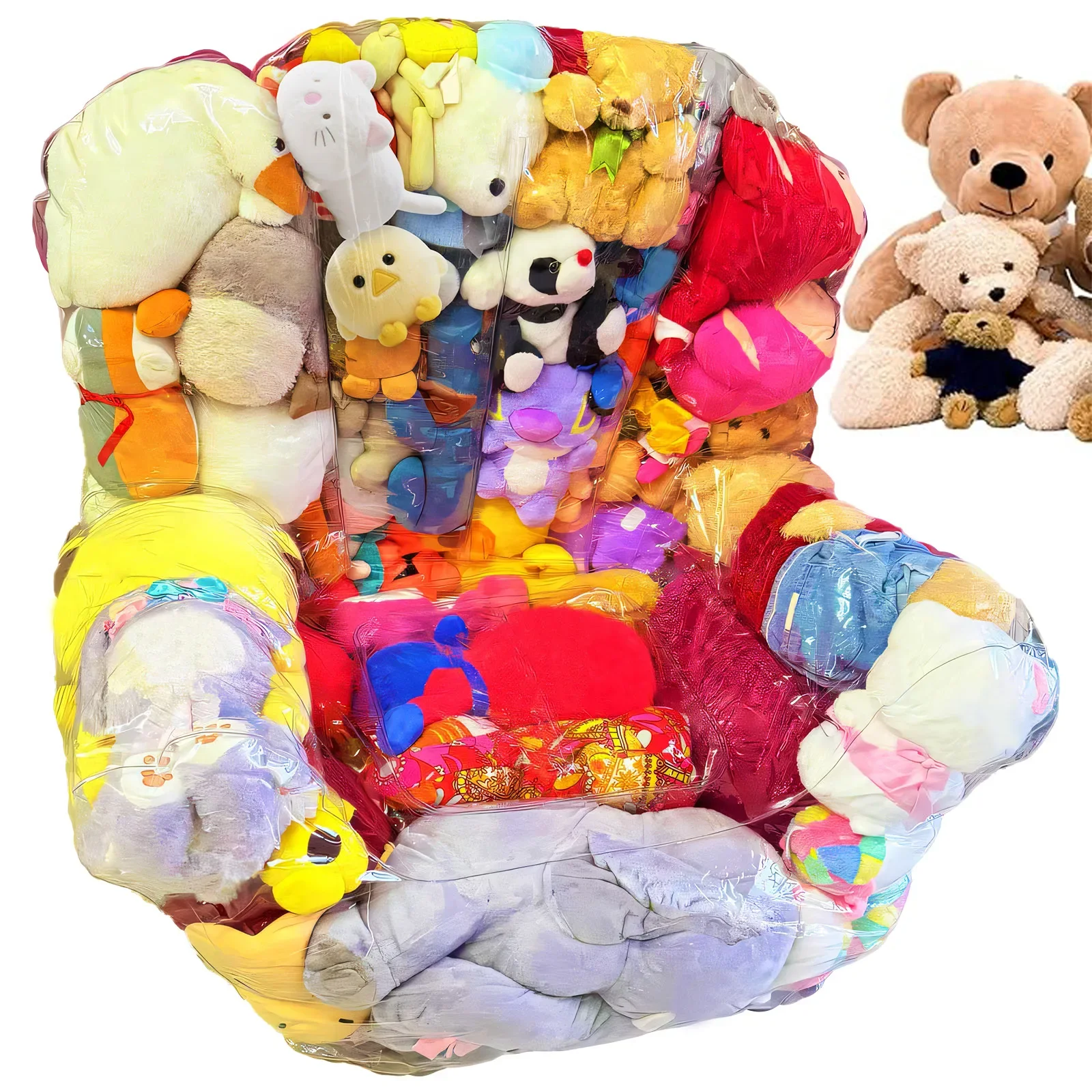 180L PVC Clear Stuffed Animal  - Baby Nursery Chair ulasan dan harga
