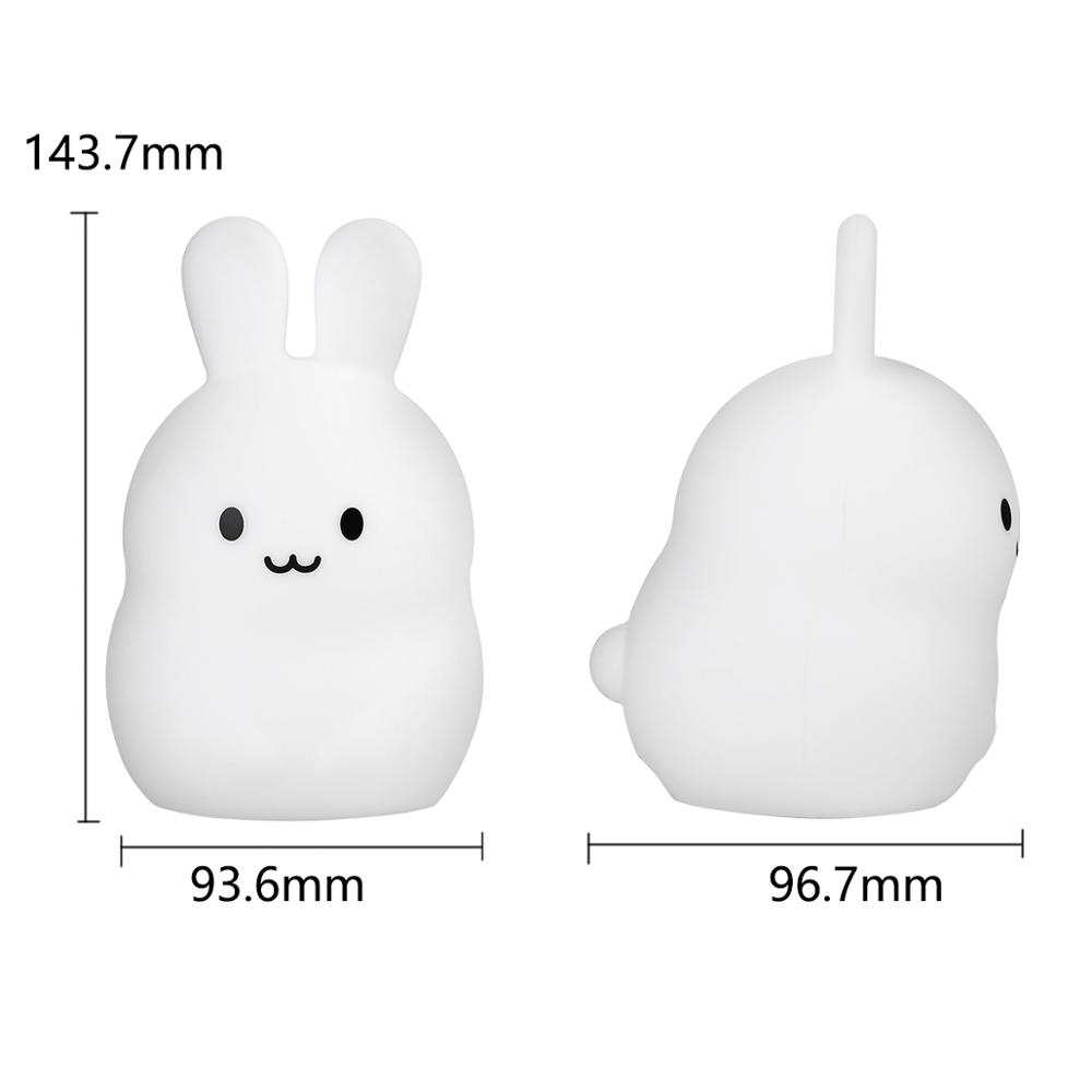 Touch Sensor Rabbit Night Ligh - Baby Nursery Egg Light ulasan dan harga