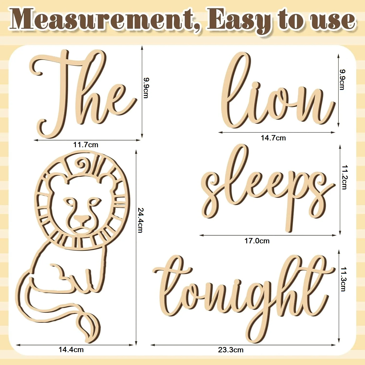 The Lion Sleeps Tonight Wooden - Baby Nursery Jungle Theme ulasan dan harga