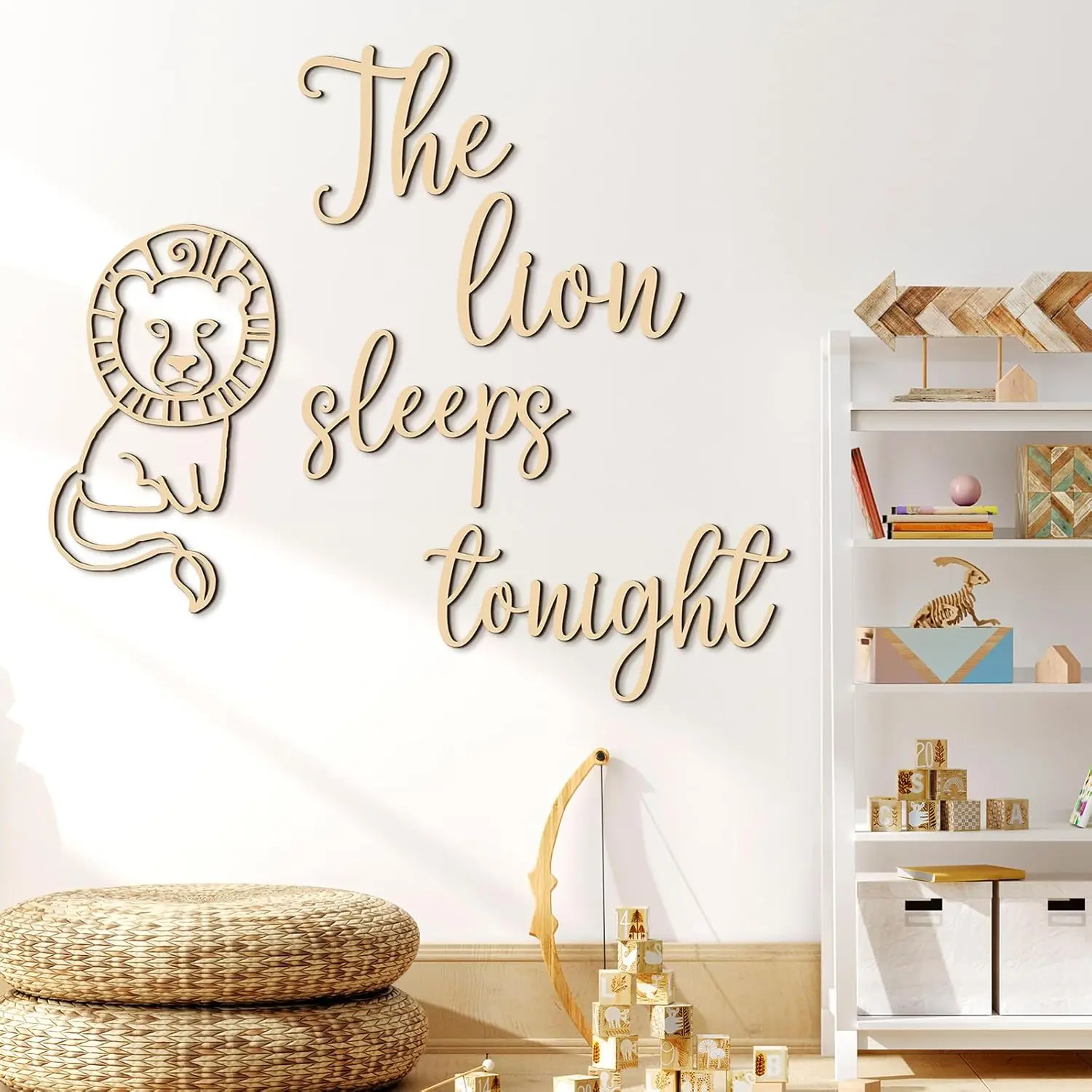 The Lion Sleeps Tonight Wooden - Baby Nursery Jungle Theme ulasan dan harga