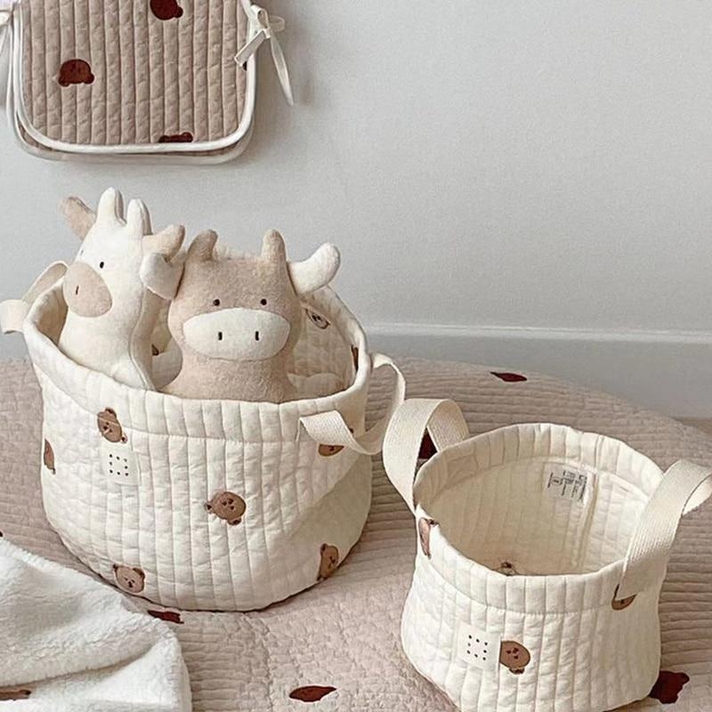 Cute Bear Embroidery Diaper Ba - Closet Organizer Baby ulasan dan harga