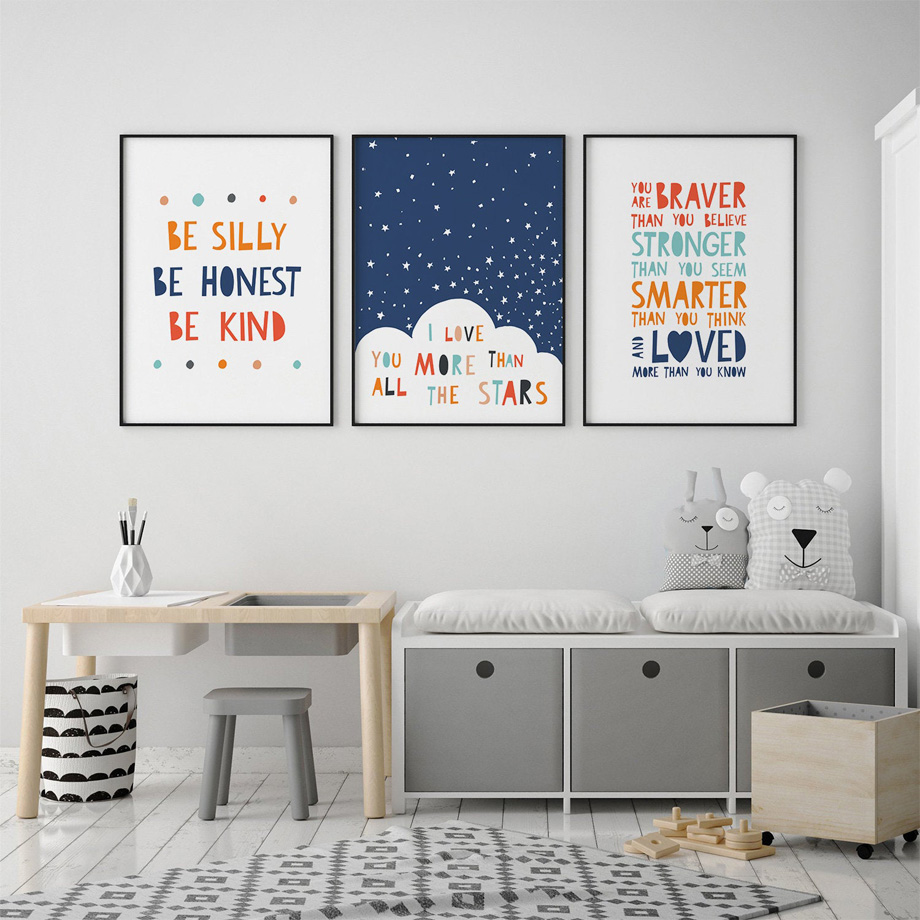 Cartoon Inspirational quotes N - Baby Nursery Quotes Wall Art ulasan dan harga