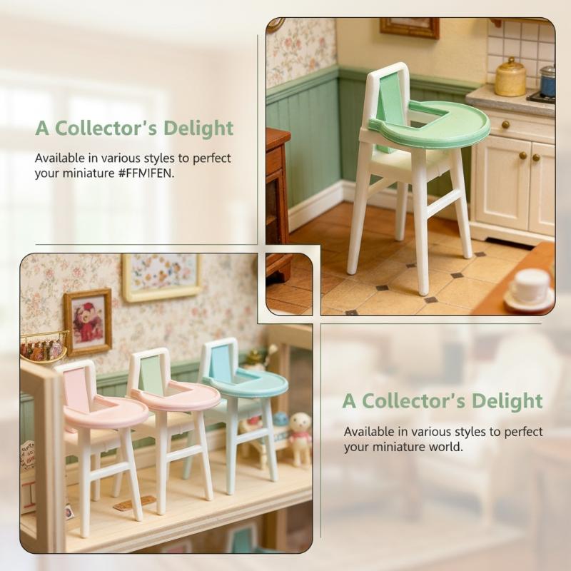 Miniature 1/12 Scale Dollhouse - Baby Nursery Chair ulasan dan harga