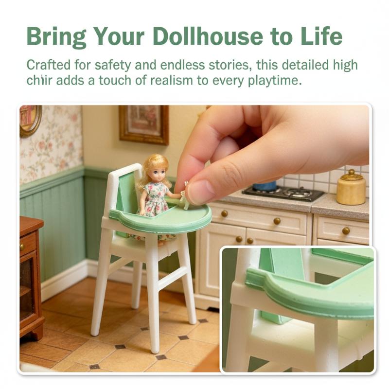 Miniature 1/12 Scale Dollhouse - Baby Nursery Chair ulasan dan harga