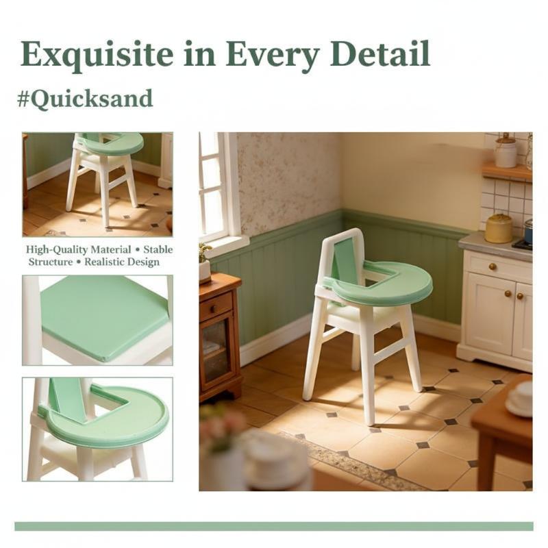 Miniature 1/12 Scale Dollhouse - Baby Nursery Chair ulasan dan harga