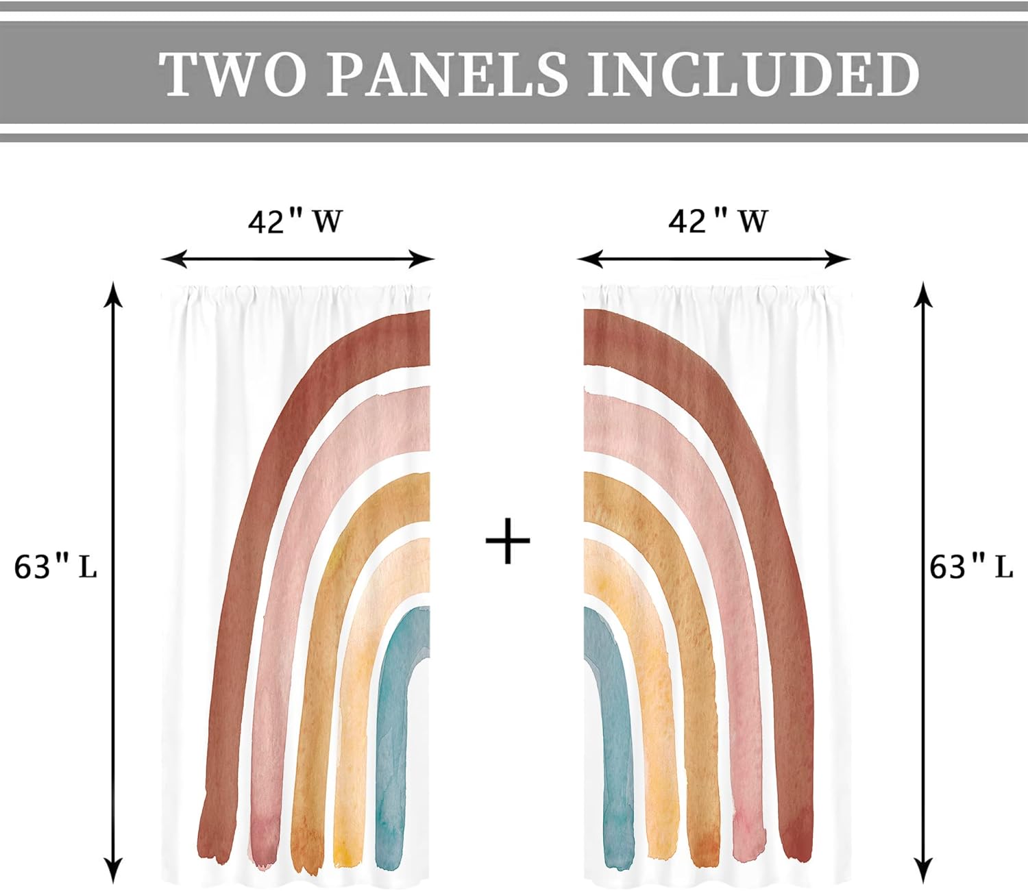 Kids Boho Rainbow Curtains for - Baby Nursery Vintage Decor ulasan dan harga