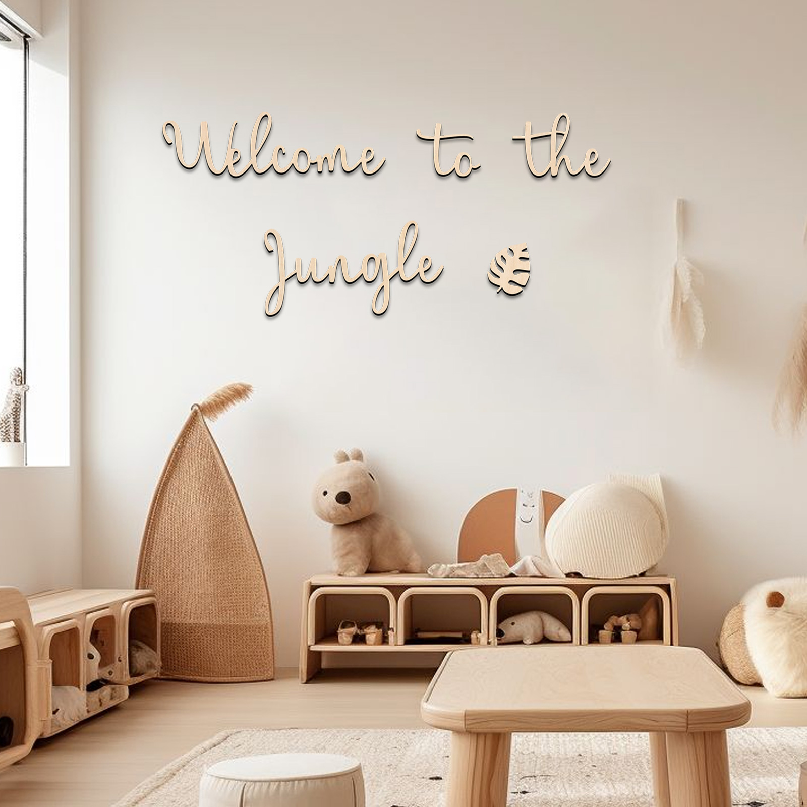 Welcome to the Jungle Wooden S - Baby Nursery Artwork ulasan dan harga