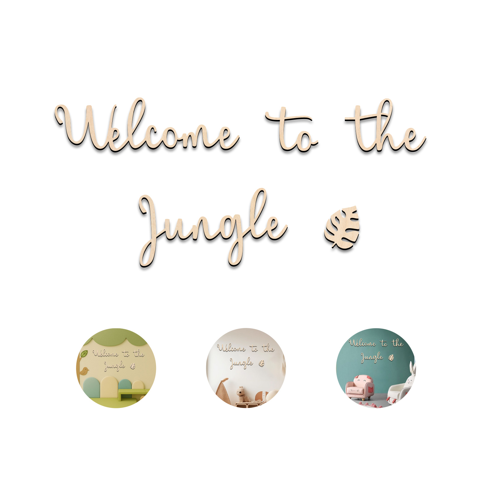 Welcome to the Jungle Wooden S - Baby Nursery Artwork ulasan dan harga