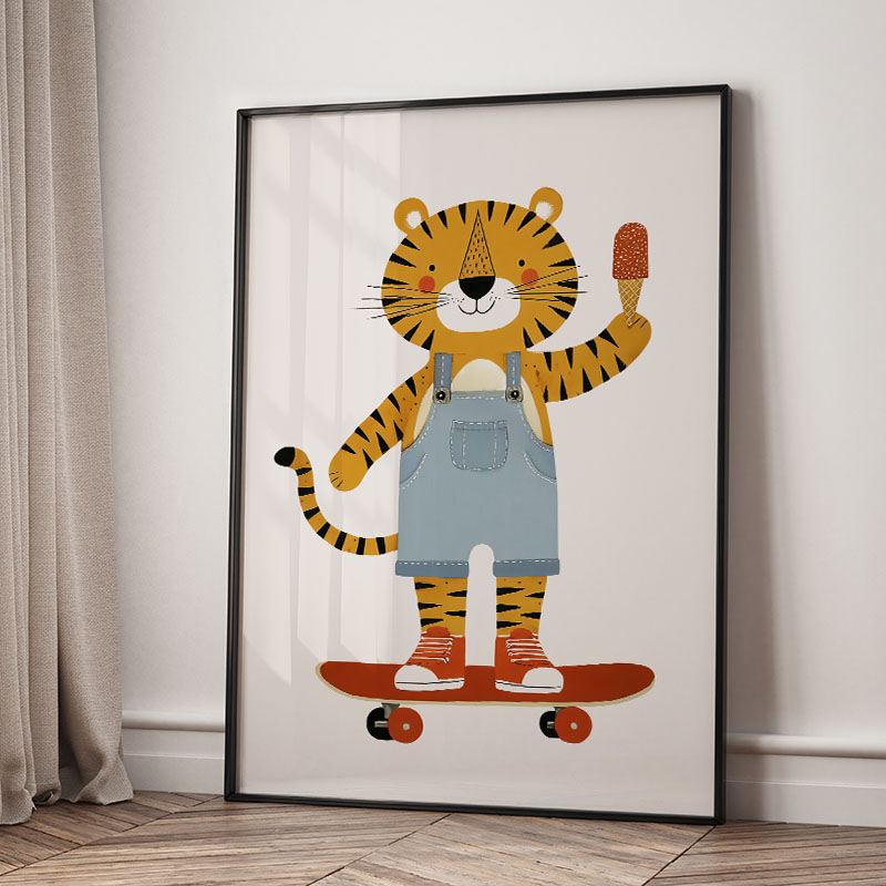 Funny Cartoon Animal Car Ballo - Baby Nursery Artwork ulasan dan harga