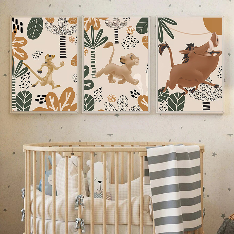 Kid Lion King Boho Posters and - Baby Nursery Images ulasan dan harga