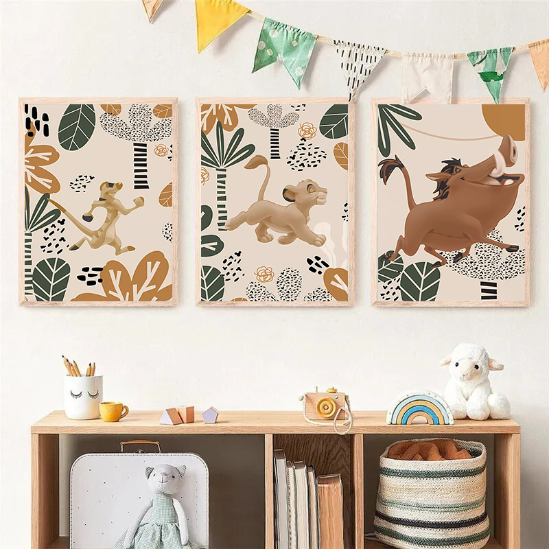 Kid Lion King Boho Posters and - Baby Nursery Images ulasan dan harga