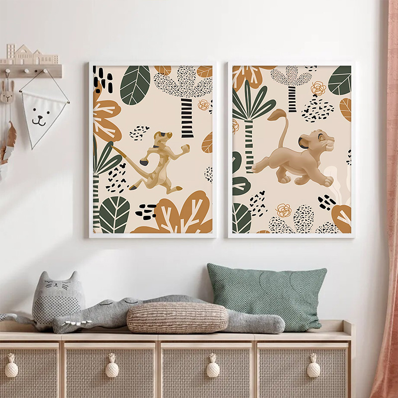 Kid Lion King Boho Posters and - Baby Nursery Images ulasan dan harga