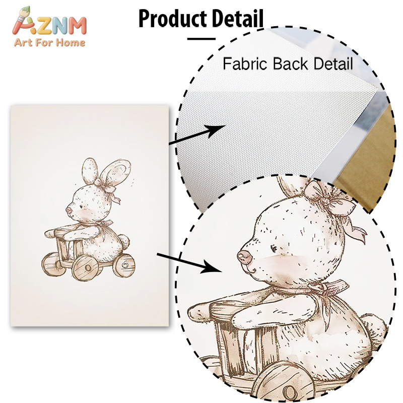 AZNM Vintage Baby Toy Canvas W - Baby Nursery Vintage Decor ulasan dan harga