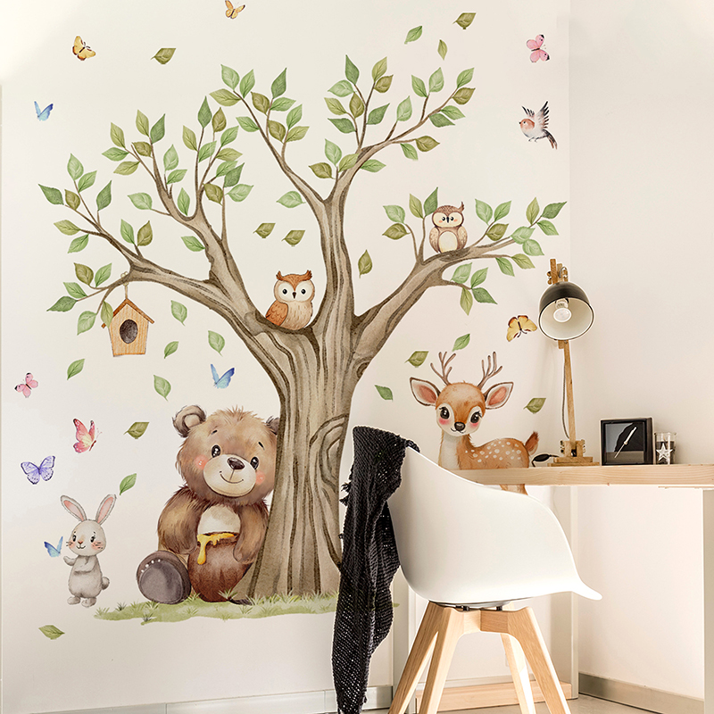 Cartoon Jungle Animals Park Wa - Baby Nursery Diy ulasan dan harga