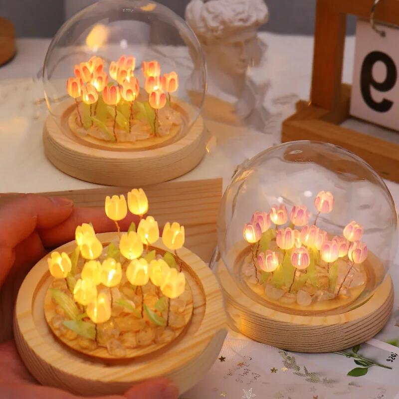 Artificial Tulip Flower Night  - Baby Nursery Egg Light ulasan dan harga