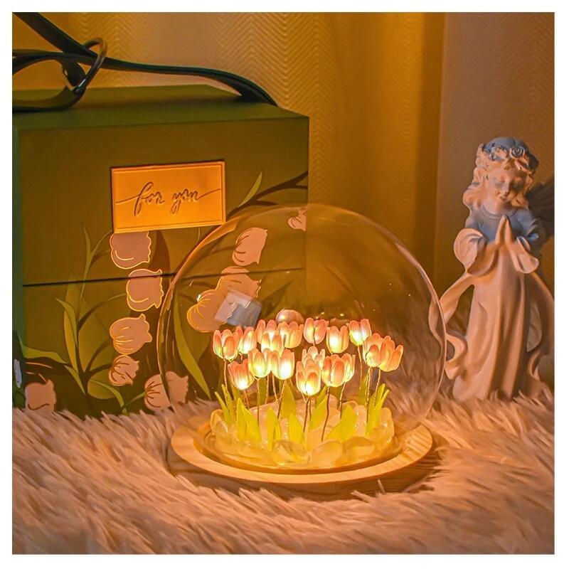 Artificial Tulip Flower Night  - Baby Nursery Egg Light ulasan dan harga