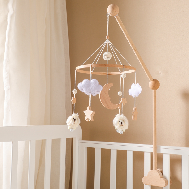 Wooden Baby Rattle Mobile 0-12 - Crib Mobile Musical ulasan dan harga
