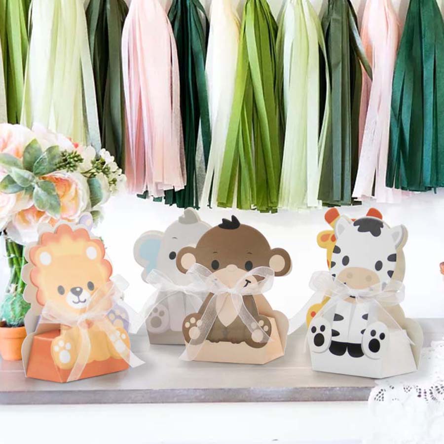 12PCS Safari Animal Favor Boxe - Baby Nursery Jungle Theme ulasan dan harga