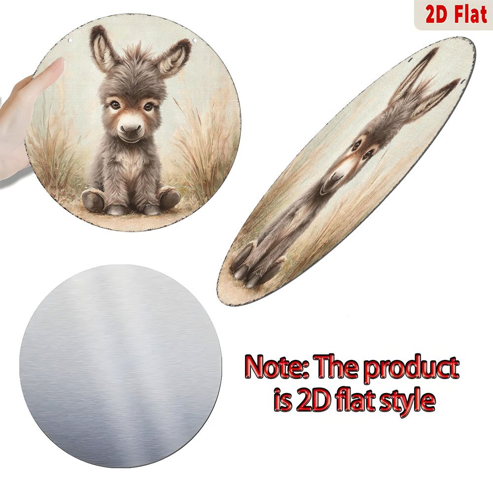 Vintage Baby Donkey Round Meta - Baby Nursery Vintage Decor ulasan dan harga