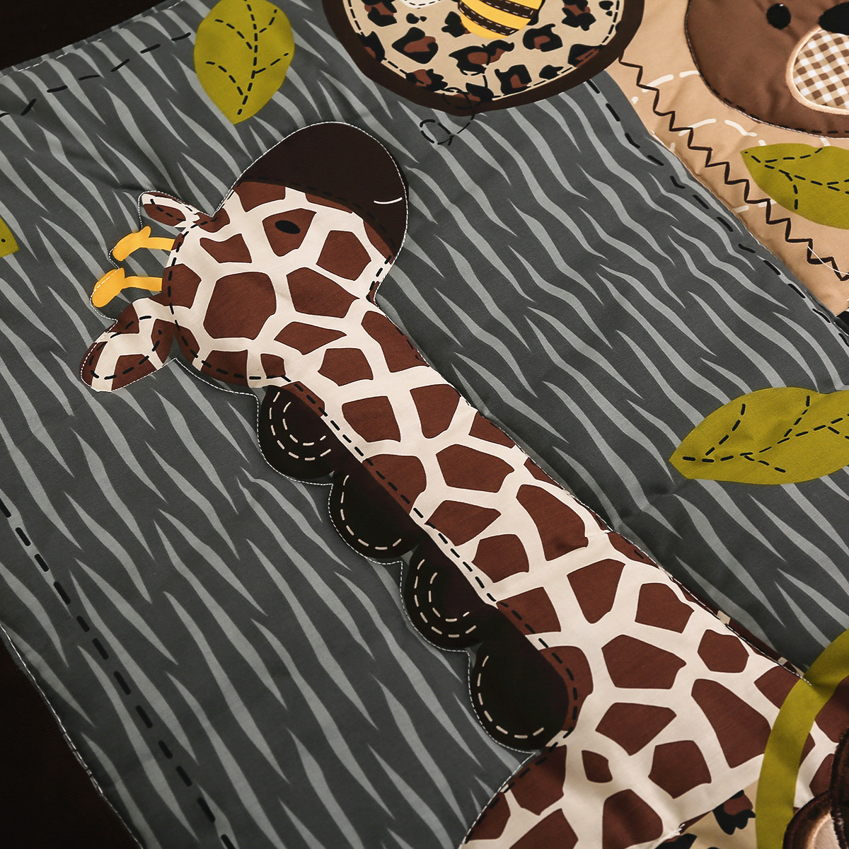3Pcs Embroidered Newborn Baby  - Baby Nursery Jungle Theme ulasan dan harga