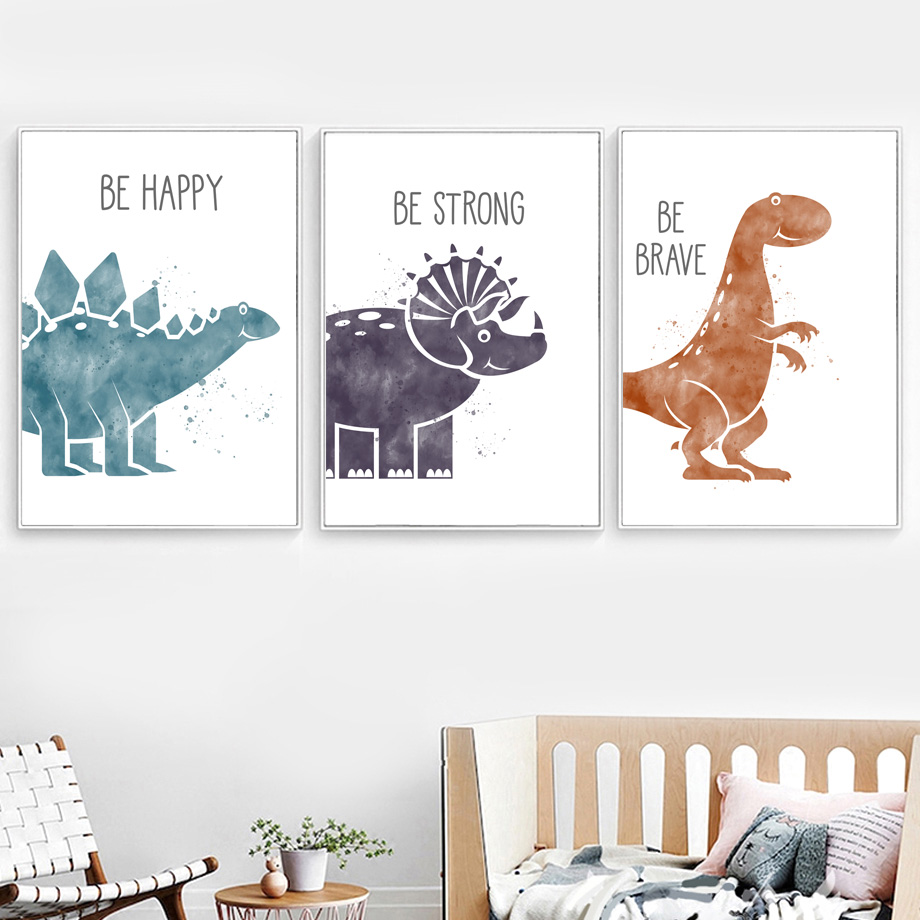 Cute Dinosaur Cartoon Animal Q - Baby Nursery Quotes Wall Art ulasan dan harga