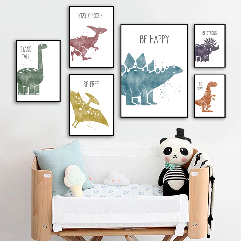 Cute Dinosaur Cartoon Animal Q - Baby Nursery Quotes Wall Art ulasan dan harga